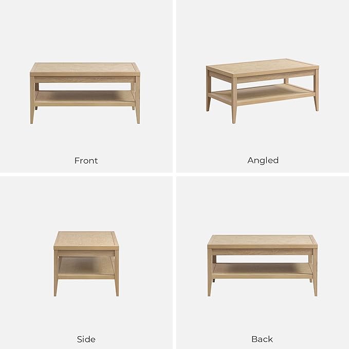 SICOTAS Rattan Coffee Table for Living Room - Image 8