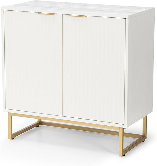 EYYTHUNG Fluted Cabinet with Storage, Sideboard Buffet Cabinet with Adjustable by EYYTHUNG