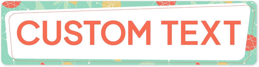 Custom Sign, Custom Street Sign, 11 Font Colors, 13 Font Styles, 4 Hole Options, 22 Sizes, 6x24 Inches, Rust Free DiBound, Fade Resistant, Made in USA by My Sign Center (Mid-Century Modern 2)