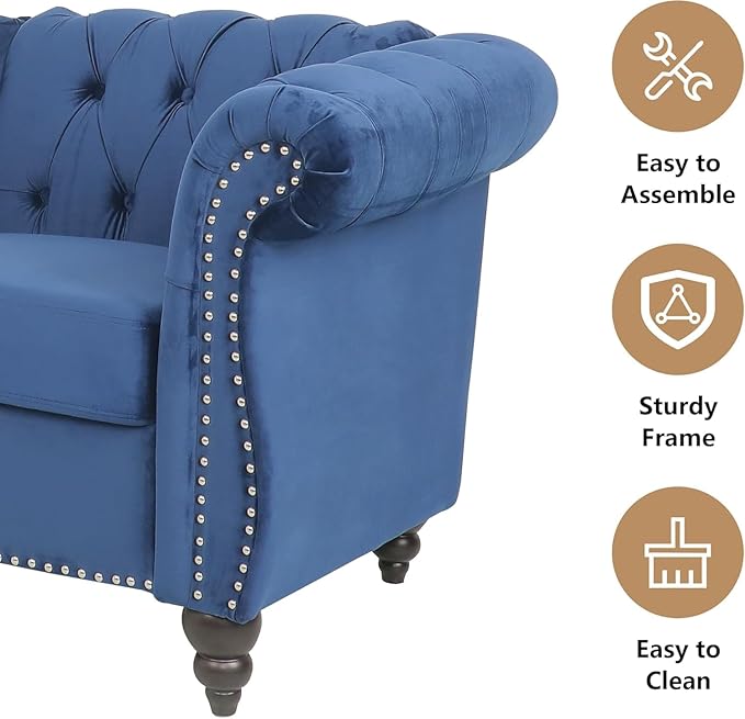 Mid-Century Sofa Chair, Velvet Accent Chair - Image 5