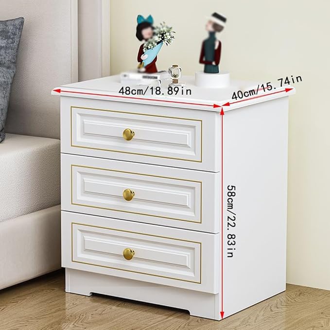 Bedside Storage Table Light Luxury Solid Wood Bedside Table, Simple Home - Image 3