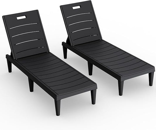Devoko Outdoor Chaise Lounge Chair Set of 2 by DEVOKO