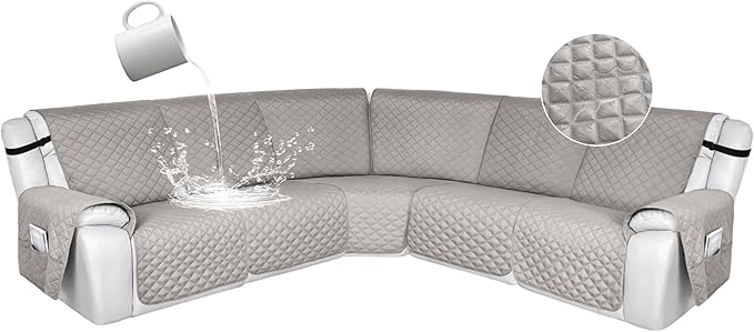 HDCAXKJ 100% Waterproof Reclining Sectional Couch Covers L Shape Recliner Sofa by HDCAXKJ
