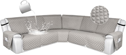 HDCAXKJ 100% Waterproof Reclining Sectional Couch Covers L Shape Recliner Sofa by HDCAXKJ