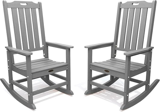 THOEOE Oversized Rocking Chair Set of 2, Outdoor Rocking Chair by THOEOE