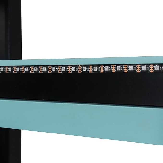 Full Size Wood Loft Bed with Built-in Workstation, Smart Storage, RGB Lighting - Image 7