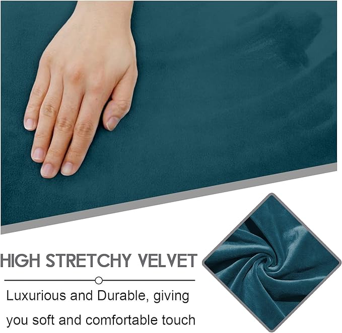 ULTICOR Velvet 8-Pieces Recliner Sofa Covers Stretch Reclining Couch Covers - Image 3