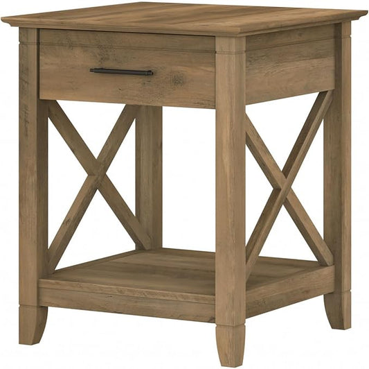 Bush Home End Table with Drawer, Nightstand with Storage, Living Room and by BushHome