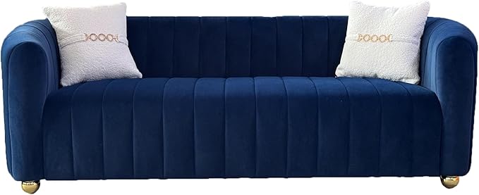 KEAI 83.46" Velvet Couch for Living Room Large Modern Sofa - Image 8