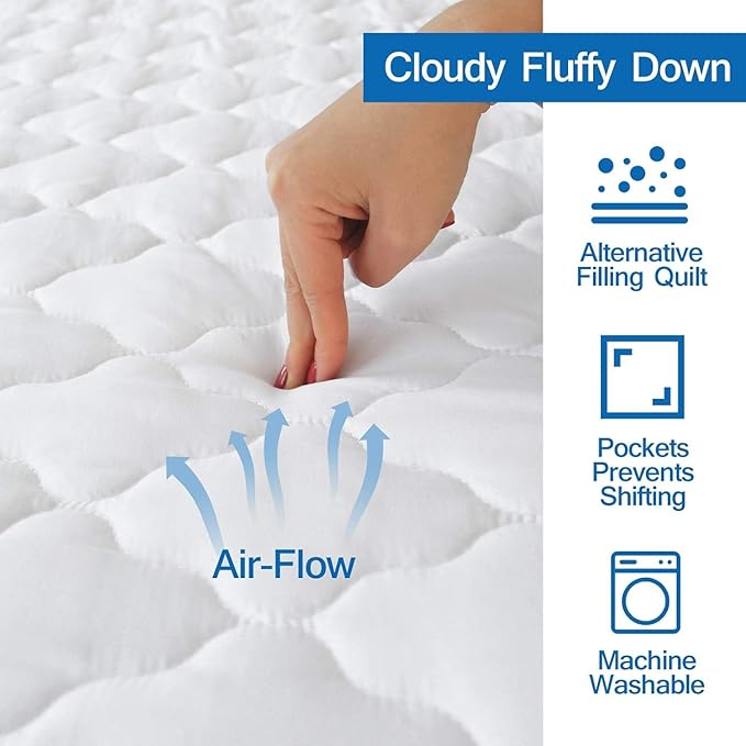 RV Short Queen Mattress Pad Waterproof Protector, Short Queen Mattress Topper - Image 2