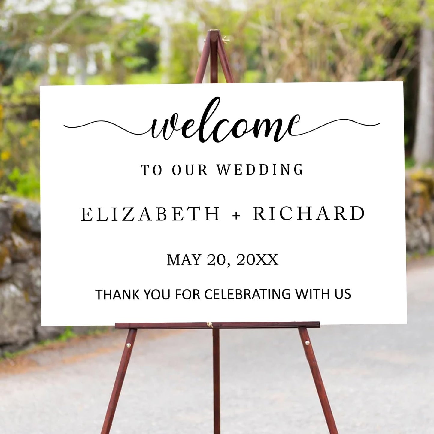 Personalized Wedding Welcome Sign Template, Editable Printable Minimalist Design, Modern Ceremony Sign