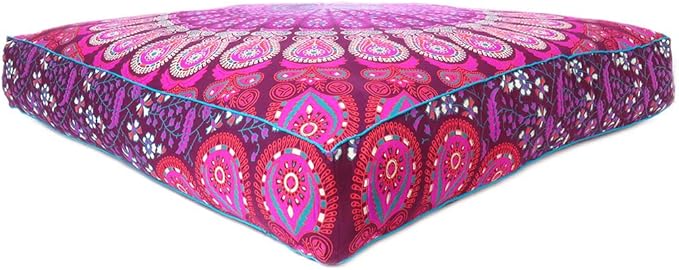 Mandala Floor Pillow Cover Meditation Cushion Seating Throw Hippie Round - Image 3