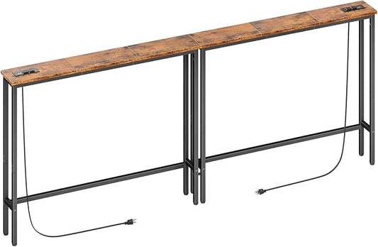 ELYKEN 2 Pack 5.9" Narrow Console Sofa Table by ELYKEN
