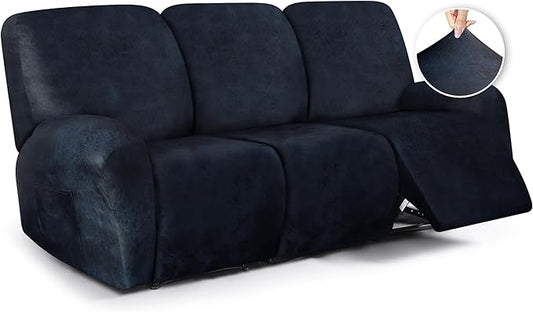 ANARACHON Leather Look Recliner Couch Cover, 8-Pieces Stretch Recliner Sofa by ANARACHON