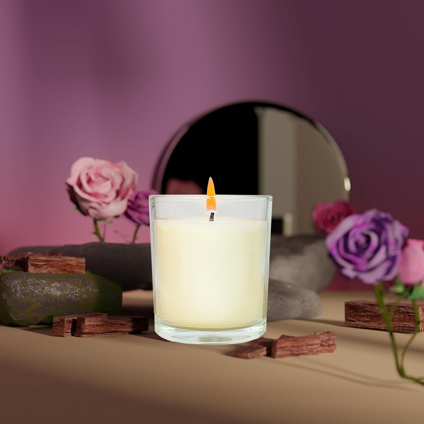 12 Pcs 6 Oz Mini Soy Candles,Eucalyptus Scented Bulk Candle Set,Aromatherapy Candle,Great Stress Relieving Scented Candles for Girls as a Gift for Birthdays, Weddings Party Favors!