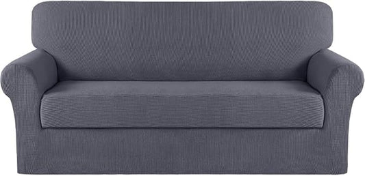 Turquoize Stretch Sofa Slipcover 2 Pieces Sofa Cover Couch Cover by Turquoize