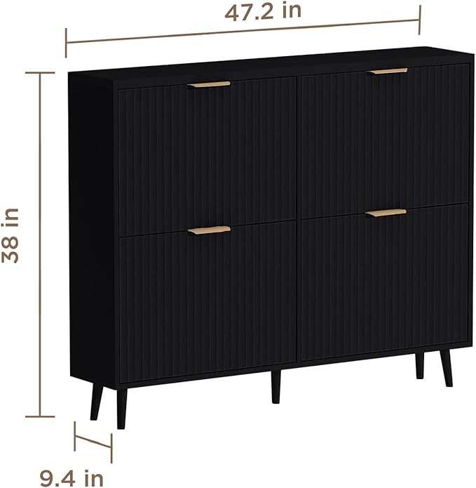 Shoe Cabinet Storage, Modern Freestanding Organizer - Image 2