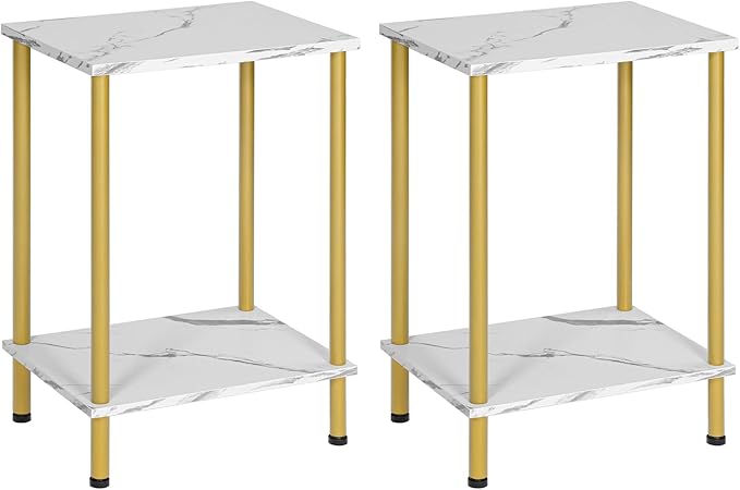 HOOBRO End Tables Set of 2, Small Side Table, Nightstand by HOOBRO