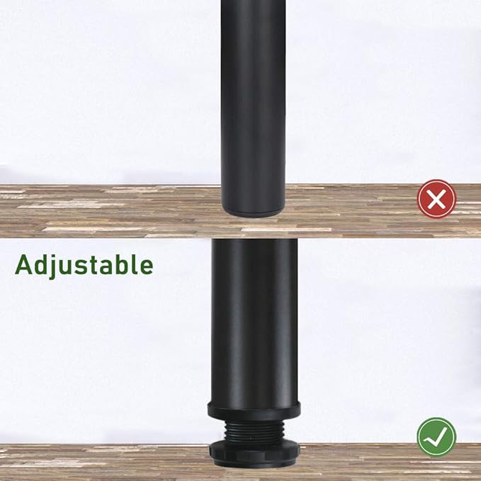 QLLY 24 inch Adjustable Metal Desk Legs, Heavy Duty Furniture Table Legs - Image 4