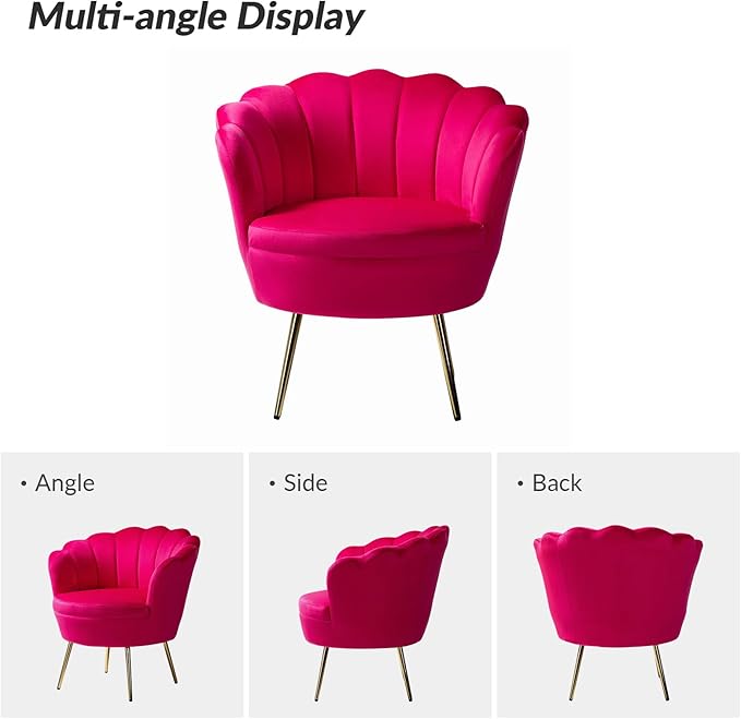 HULALA HOME Modern Velvet Accent Chair - Image 3