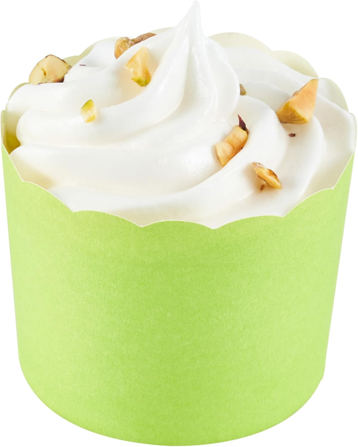 Panificio 6 Ounce Cupcake Wrappers, 200 Scalloped Baking Cups - Oven-Ready, Greaseproof, Green Paper Cupcake Liners, Disposable, For Birthdays, Baby Showers, Or Weddings - Restaurantware