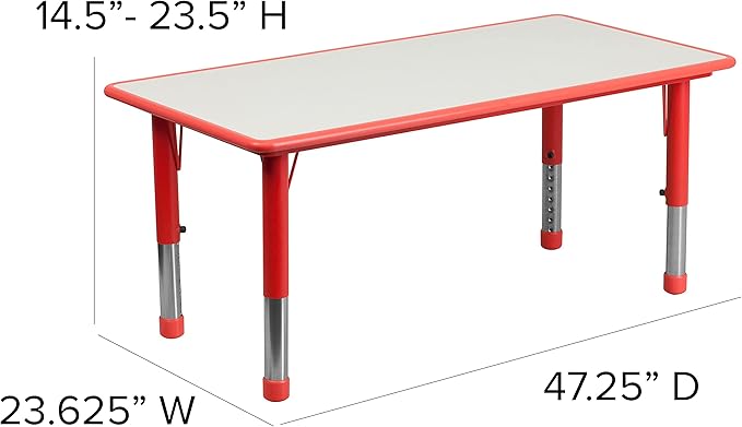 Flash Furniture Emmy Adjustable Classroom Activity Table - Image 3