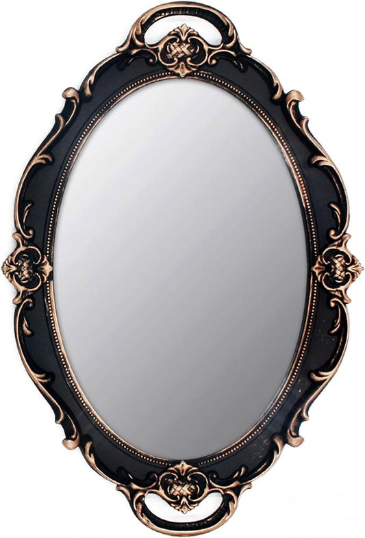 YCHMIR Vintage Mirror Small Wall Mirror Hanging Mirror 14.5 x 10 inchs Oval by YCHMIR