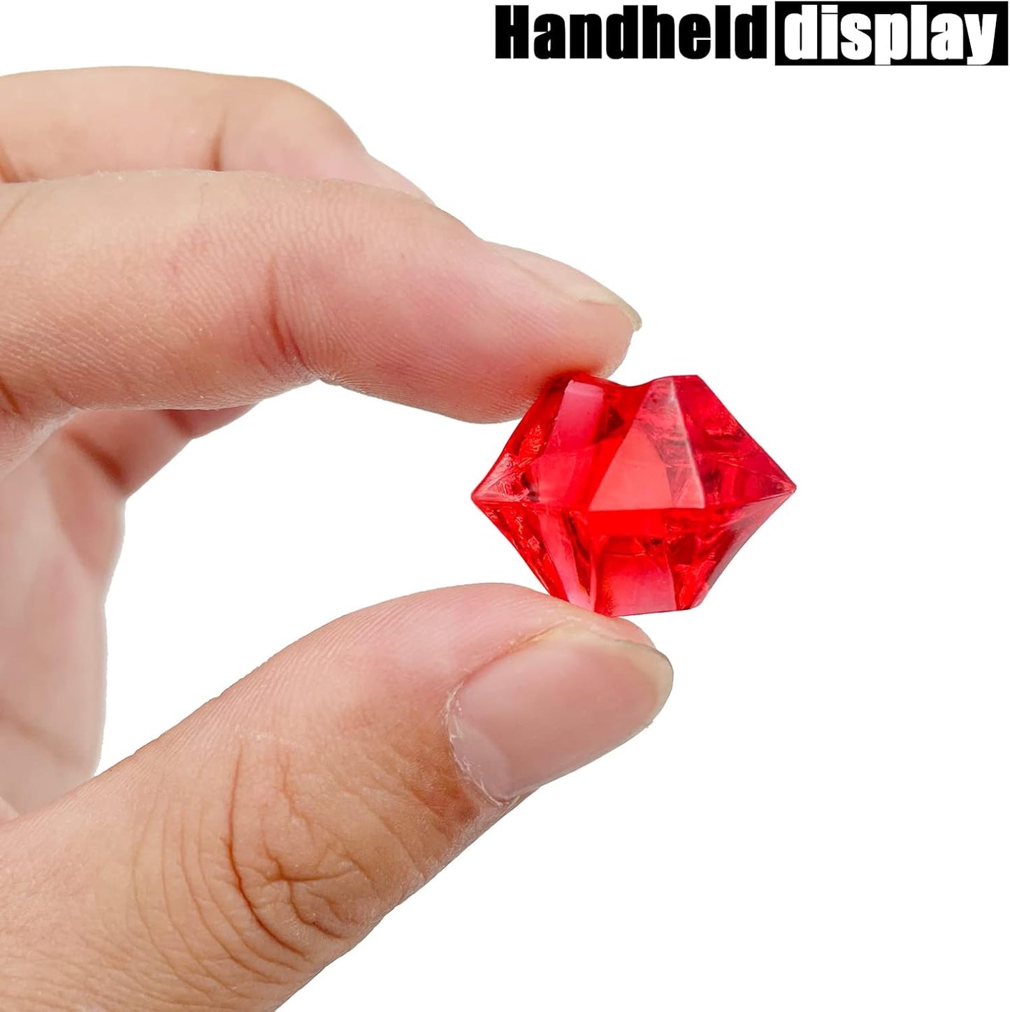 Fake Crushed Ice Cubes, Vase Fillers, 150 pcs 16 * 22 mm Artificial Acrylic Crystal Rocks Diamonds for Vase Fillers,Table Scatter, Party Favor, Food Display, DIY Crafts (0.86 * 0.62inch,Multi)