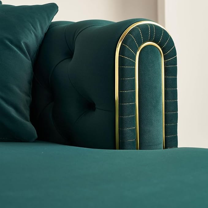 66.9" W Velvet Chaise Lounger - Image 8