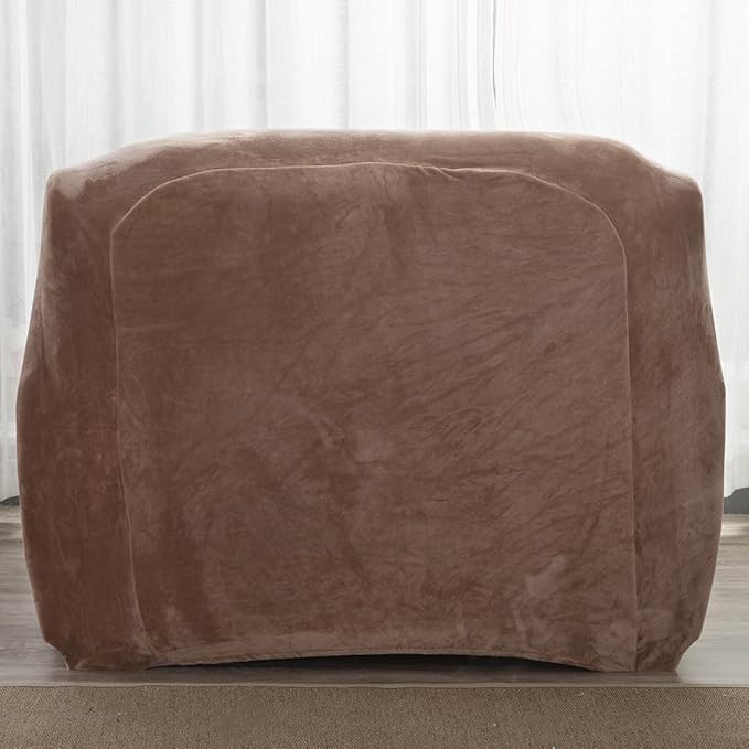 vctops 1-Piece Velvet Plush Stretch Chair Sofa Slipcover Soft Fuzzy Fluffy - Image 5