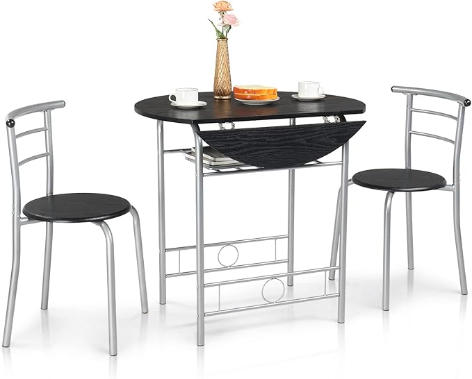 VINGLI 31.5" Drop Leaf Dining Table Set by VINGLI