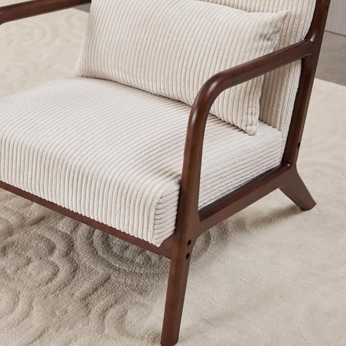Mid Century Modern Accent Chair and Coffee Table Set Vintage Style Lounge Chair - Image 8