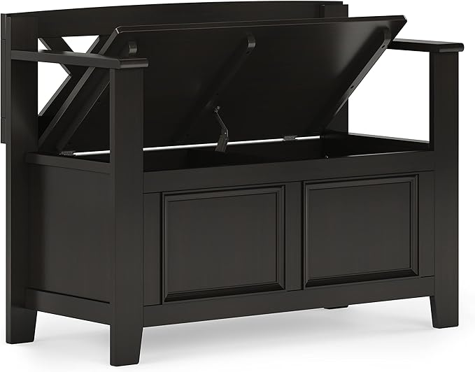 SIMPLIHOME Amherst Entryway Storage Bench - Image 4