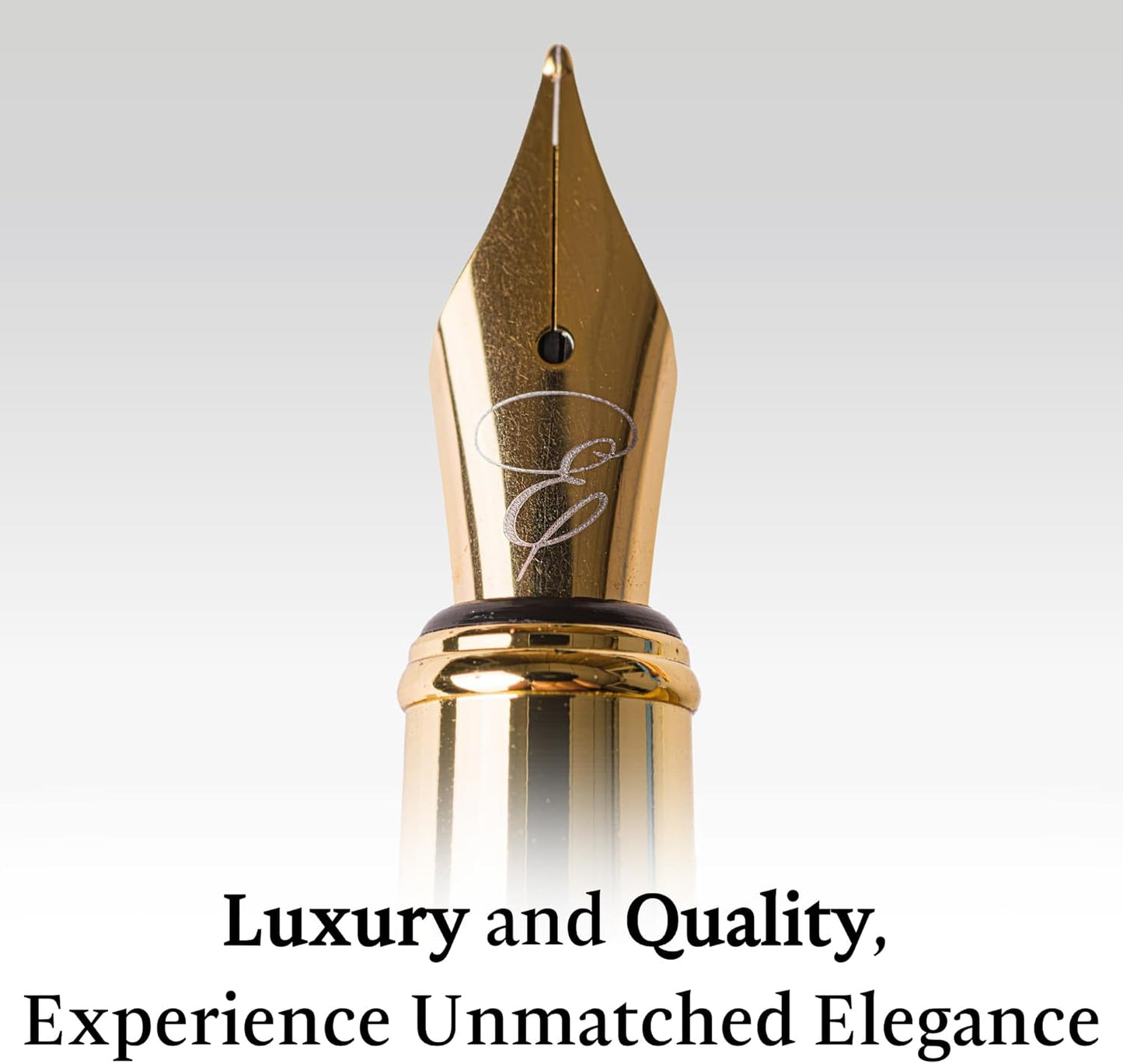 Ellington Pens Elegant Wood Fountain Pen Set – Includes Wooden Pen Box, Ink Converter, 6 Ink Cartridges, and Gift Box – Writing, Calligraphy