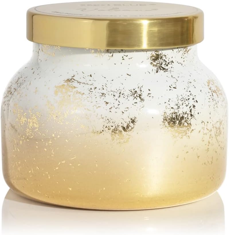 Capri Blue Glimmer Jar Candles - Luxury Holiday Scented Candles for Home - Long Lasting Soy Wax Blend - Scented Holiday & Home Decor - Volcano Signature Petite Jar (8 oz)