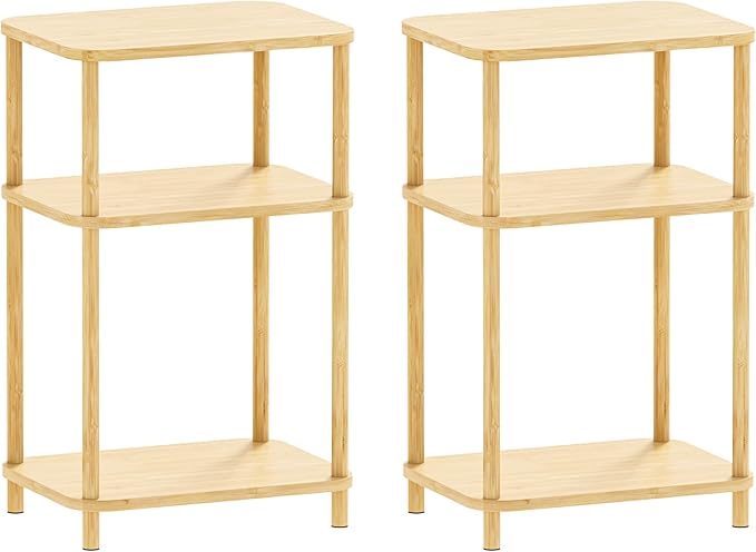 Bamboo End Table, Side Table for Small Space by Alifewithtasteandstyle