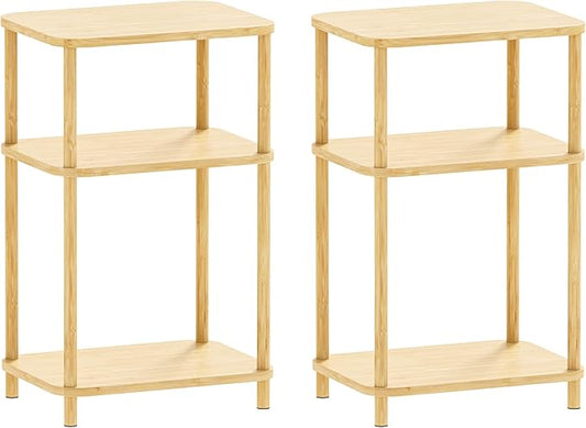 Bamboo End Table, Side Table for Small Space by Alifewithtasteandstyle