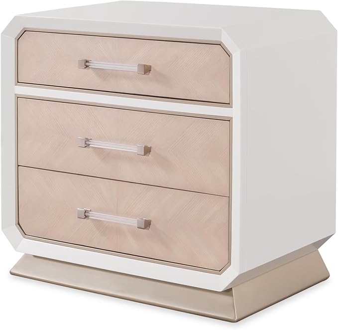 First of a Kind Dior Two Tone Luxury 5 Piece Queen Bedroom Set - Image 4