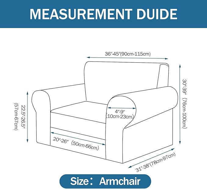 Armchair Slipcover with 1 Pillow Cover - Image 6
