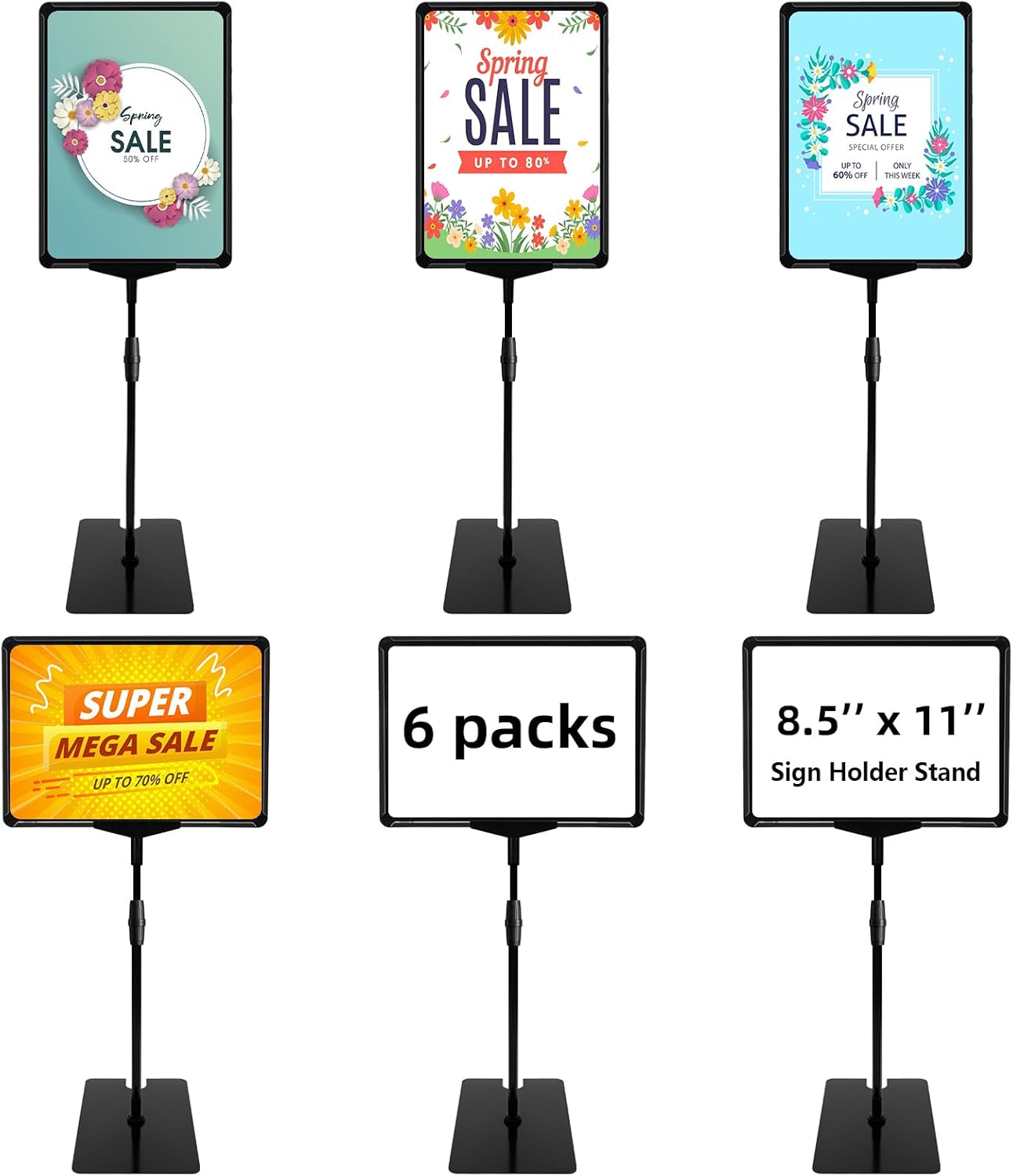 Sign Holder Stand 8.5 x 11,Sign Stand for Display,Table Sign Holders,Suitable for indoor use,Adjustable Sign Holders For Table Top