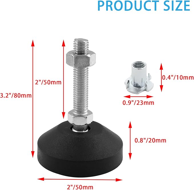 Luomorgo 4 Pcs M10 Leveling Feet - Image 2