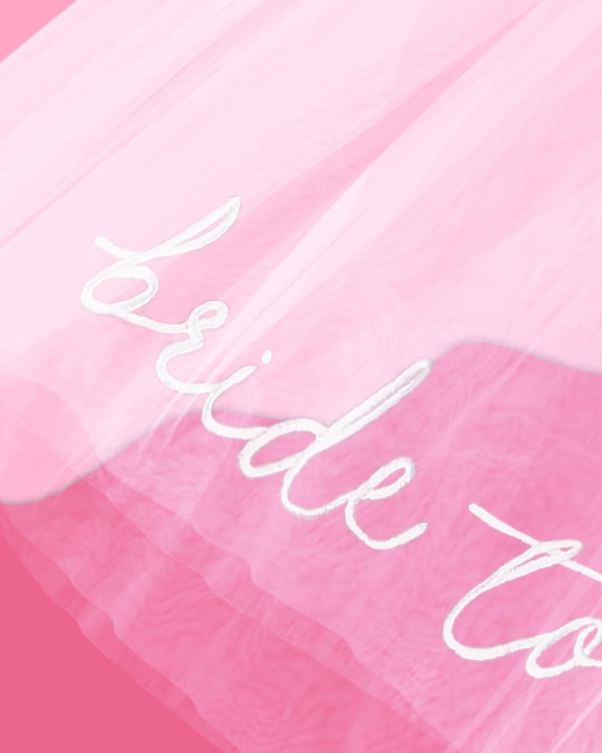 Bride To Be Embroidered Veil - Embroidered Veil for Bachelorette Party, Bach Party Favors Accessory, Bride To Be Headband, White Head Peace for Bridal Shower, Engagement Party, Wedding and Gift