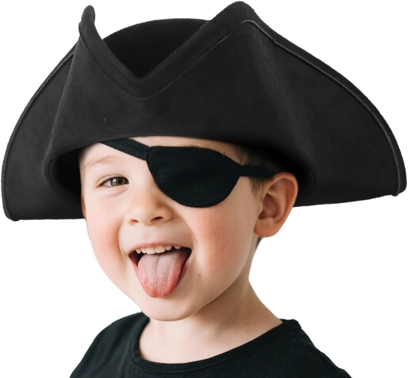 HOMELEX Pirate Hat for Kids Colonial Tricorn Halloween Adult Revolutionary war Costume Accessory