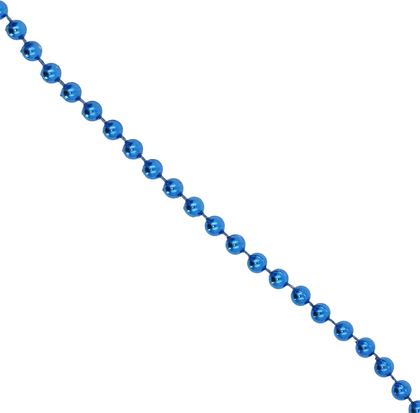 Mandala Crafts 4mm Faux Blue Pearl Beads Roll - 44 Yards Strand of Fake Pearls Chain Garlands Spool String for Christmas Tree, Wedding, Party, Vases, DIY Decoration