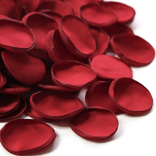 Floroom 500pcs Rose Petals Dark Red Faux Silk Flower Petals for Wedding Flower Girl Basket Aisle Scatter Dinner Table Centerpieces Party Confetti Bridal Shower Romantic Night Decoration