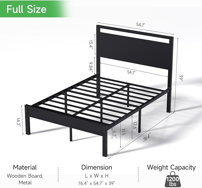 Z-hom Full Metal Bed Frame - Image 2