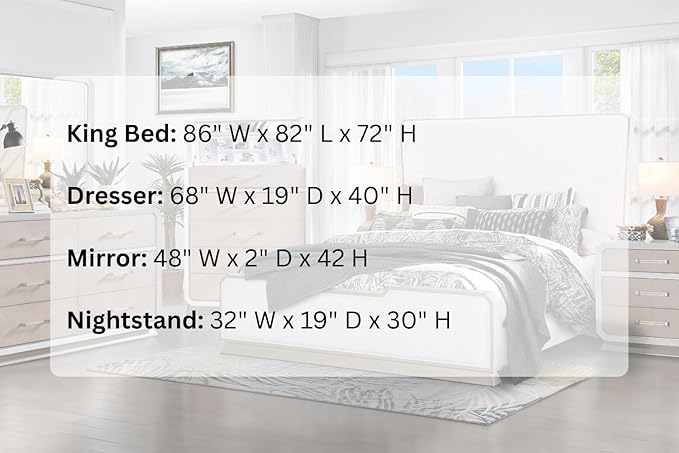 First of a Kind Dior Two Tone Luxury 4 Piece King Bedroom Set - Image 5