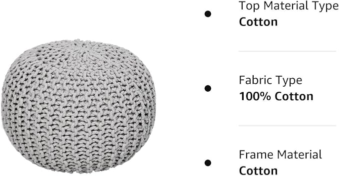 REDEARTH · Round Boho Pouf Ottoman - Image 8