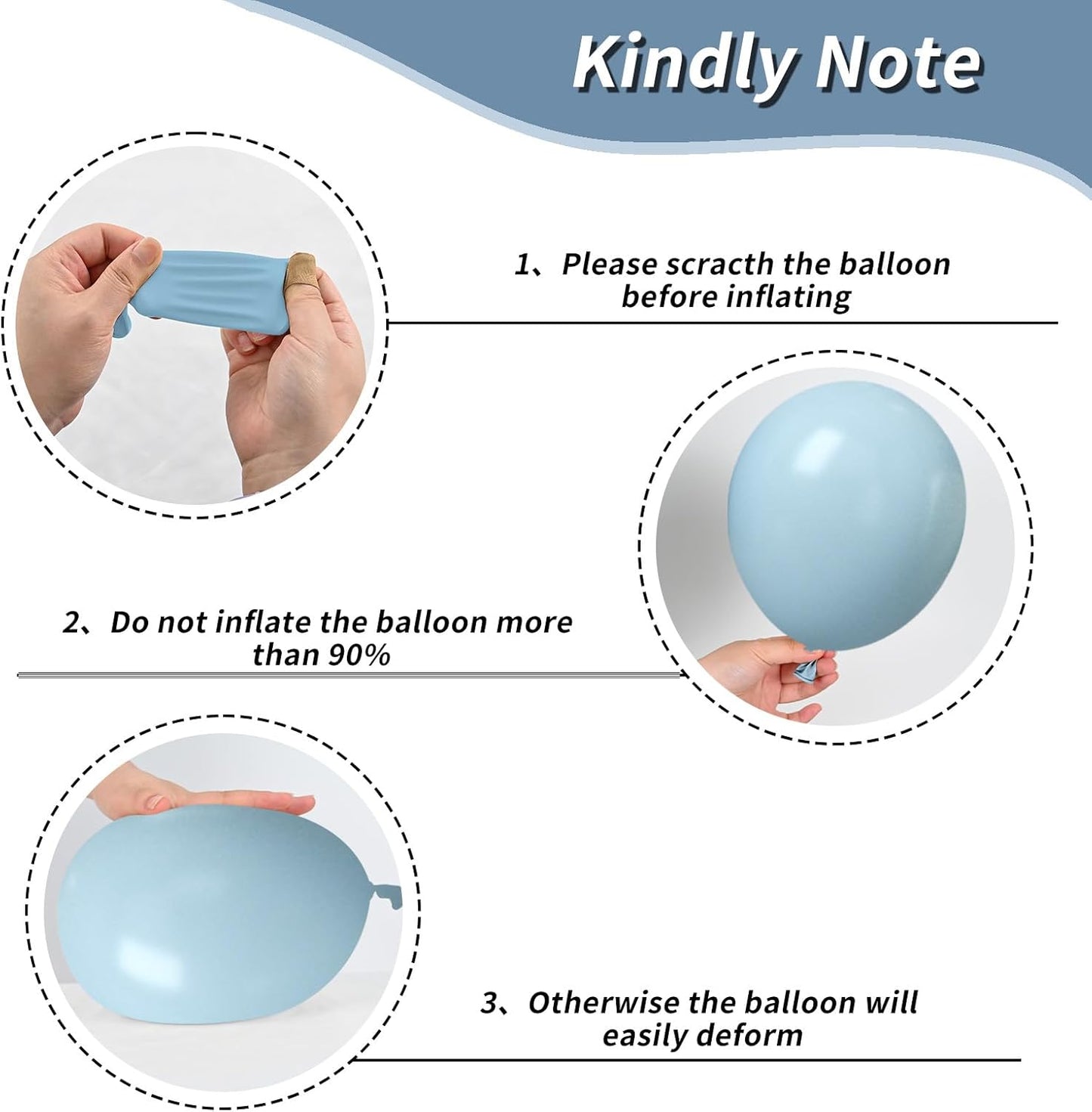 Dusty Baby Blue Balloons, 50Pcs 12 Inches Light Blue White Metallic Gold Confetti Birthday Balloons for Boy Baby Shower Birthday Party Wedding Anniversary Bridal Engagement Graduation Decorations