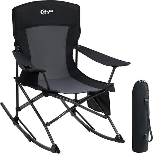 Portal Outdoor Rocking Chair Camping Folding Portable Rocker by PORTAL